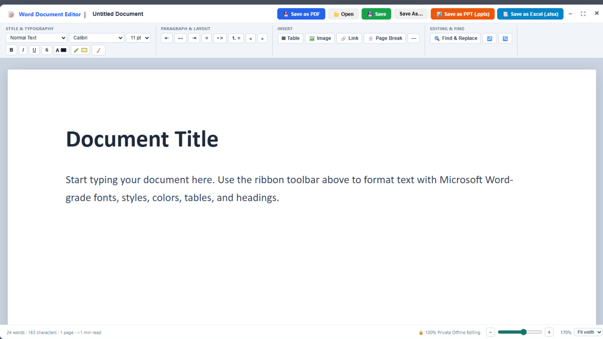 PDF to Word Conversion Screenshot