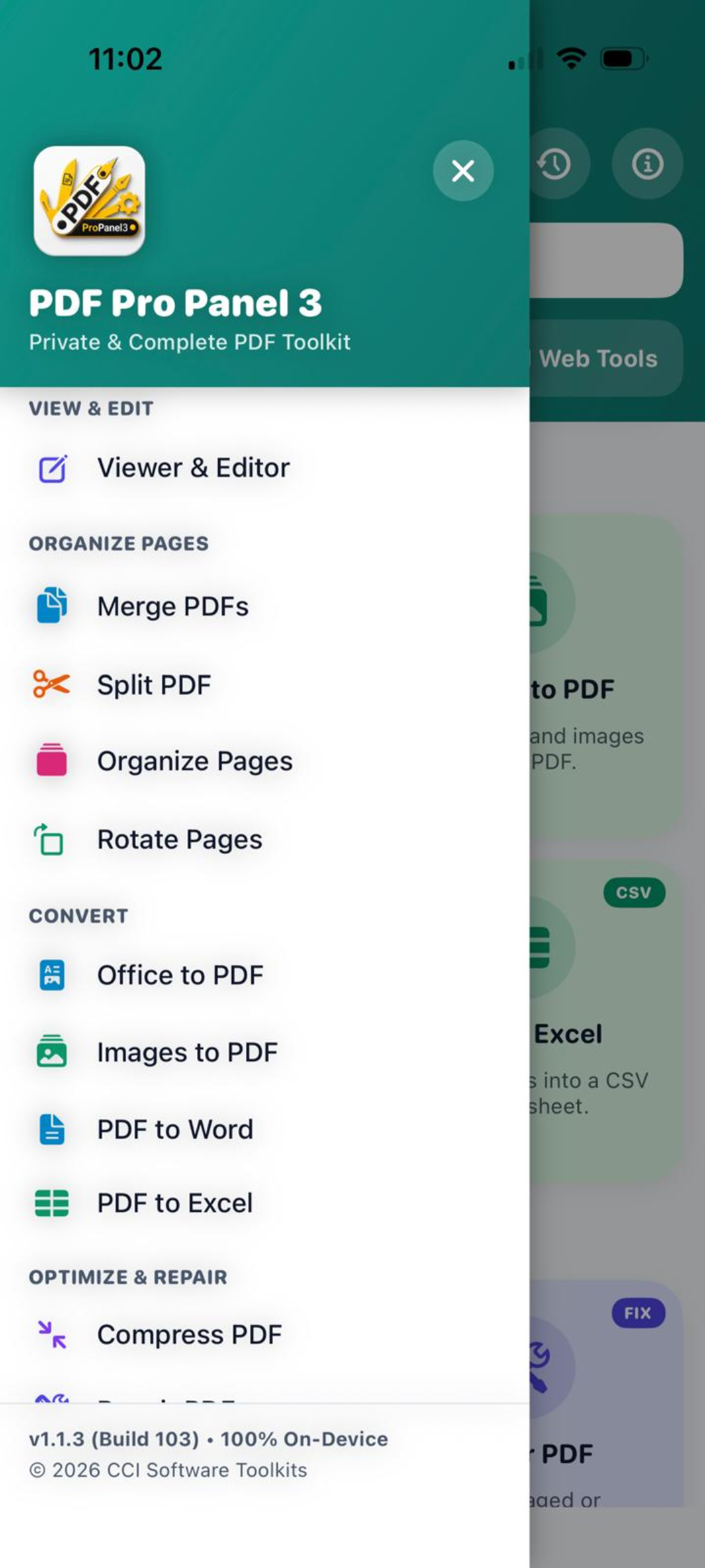 Mobile Camera Document Scanner and OCR Screenshot