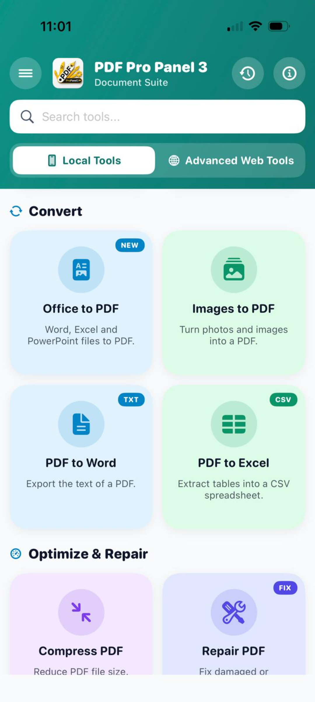 Mobile Page Reorder and Split Screenshot