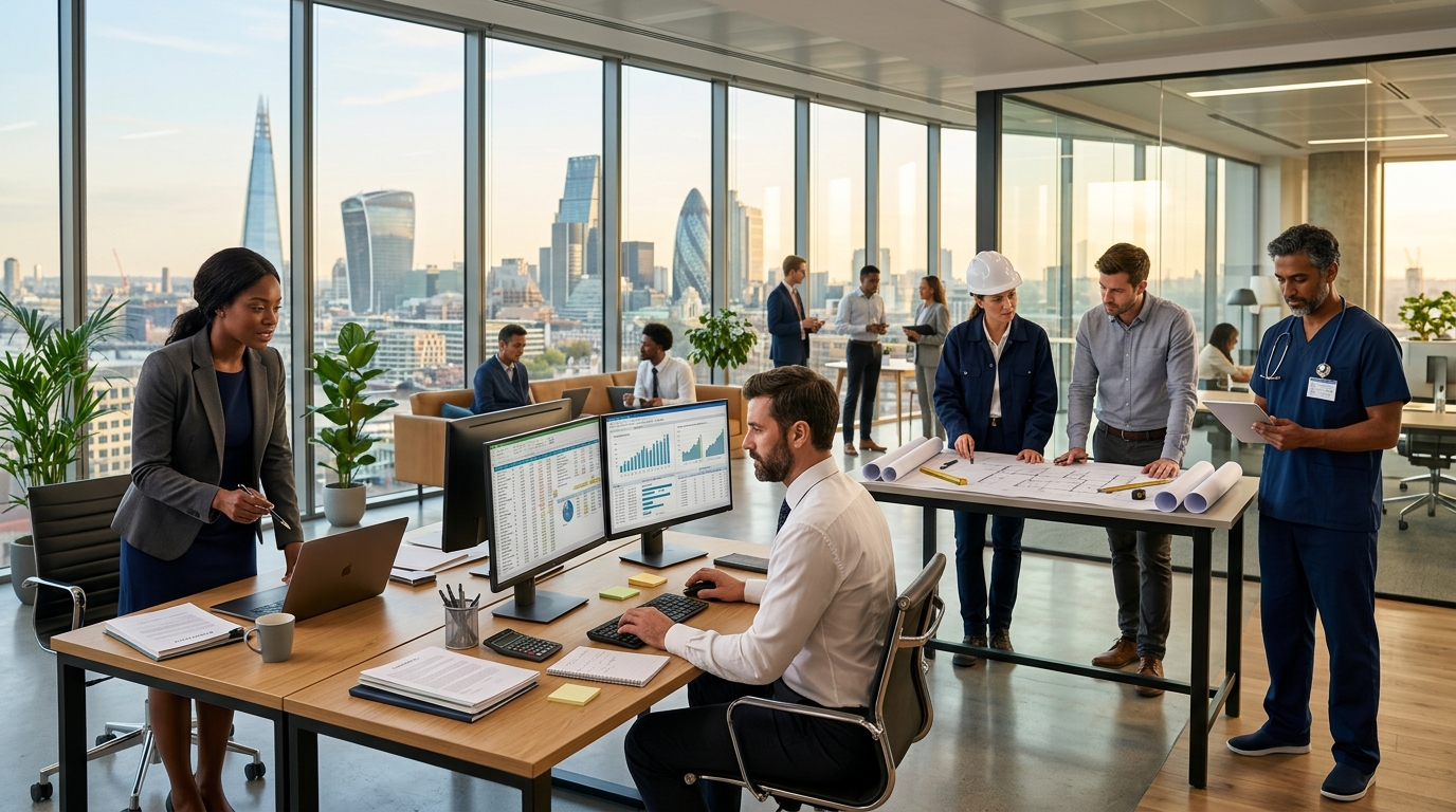 Real-world professionals in legal, healthcare, finance, and engineering using PDF Pro Panel